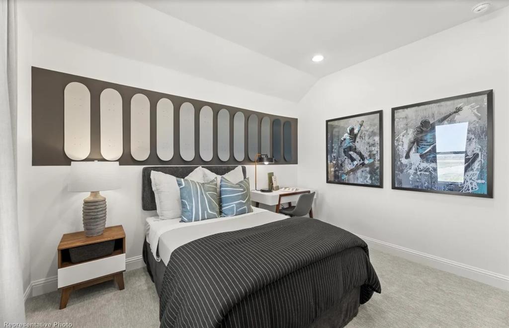 2504 Sturgis Street Forney, TX 75126 - Photo 23 of 24 a bedroom with a bed and wall painting