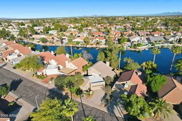 an aerial view of multiple house