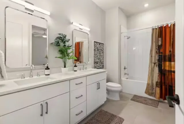 a front view of a building with street