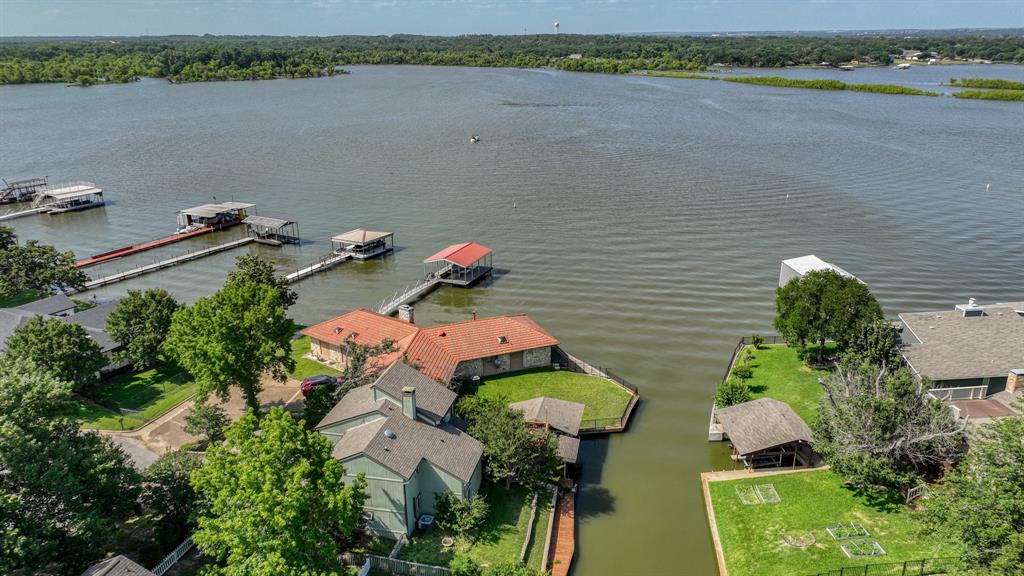 696 Harbor Drive North Azle, TX 76020 - Photo 6 of 40 an aerial view of a house with a lake view