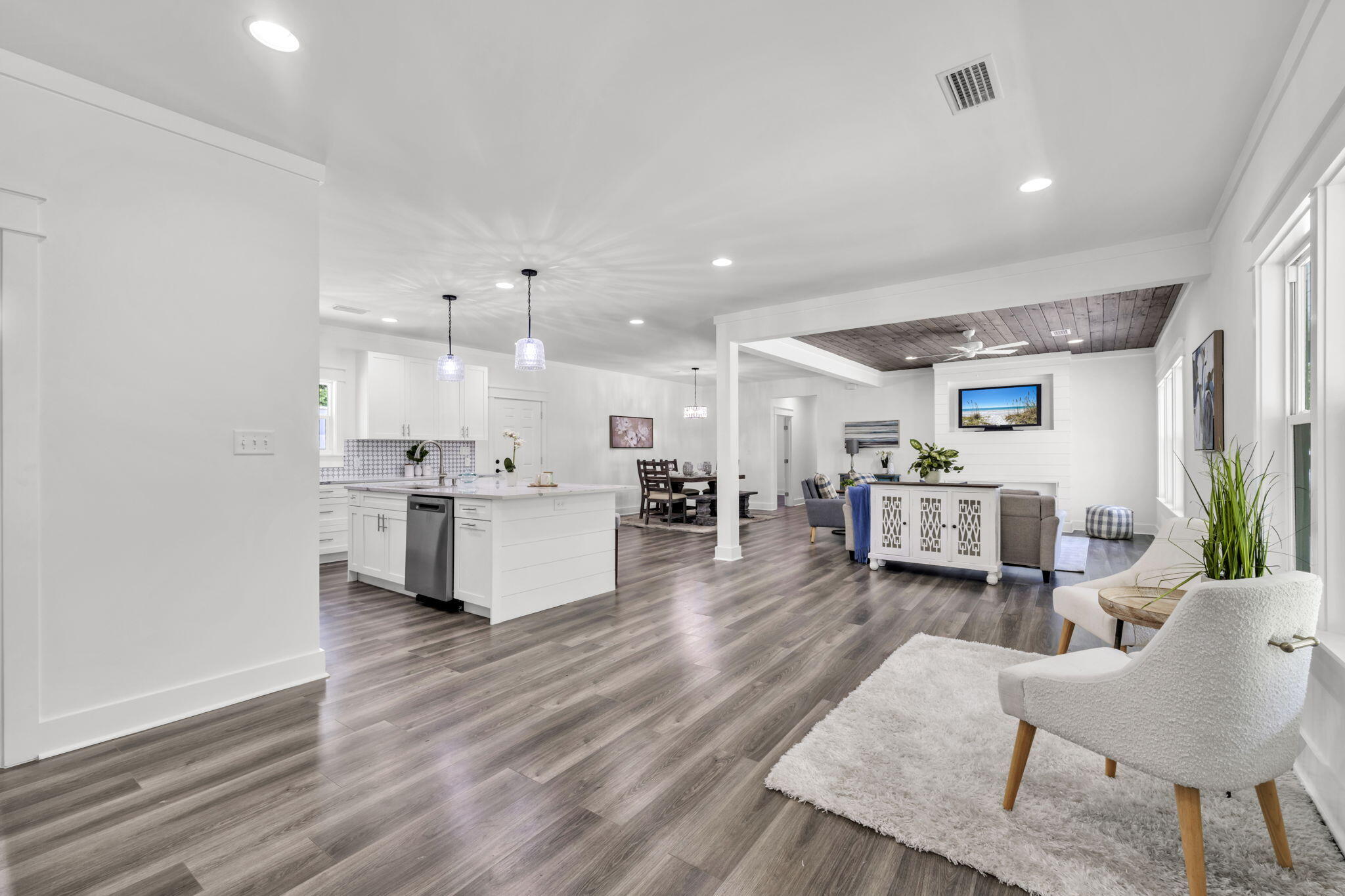 2672 Chat Holley Road Santa Rosa Beach, FL 32459 - Photo 9 of 53 a living room with furniture and kitchen view