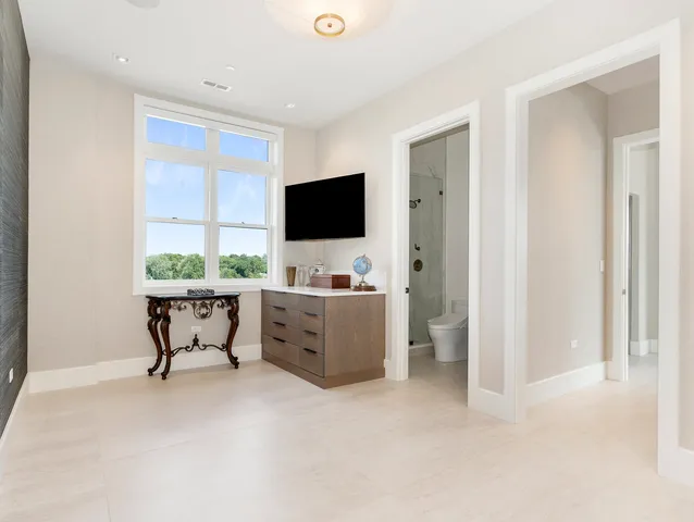 a view of a balcony with city view