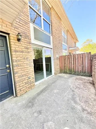 a view of outdoor space and front door