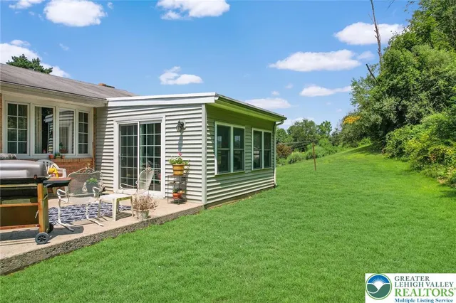 a house view with a garden space