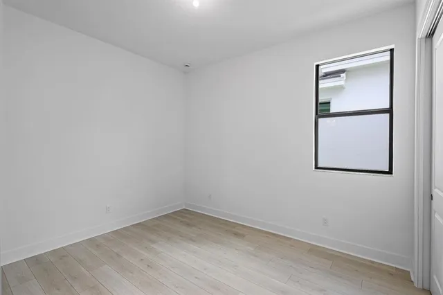 an empty room with a window