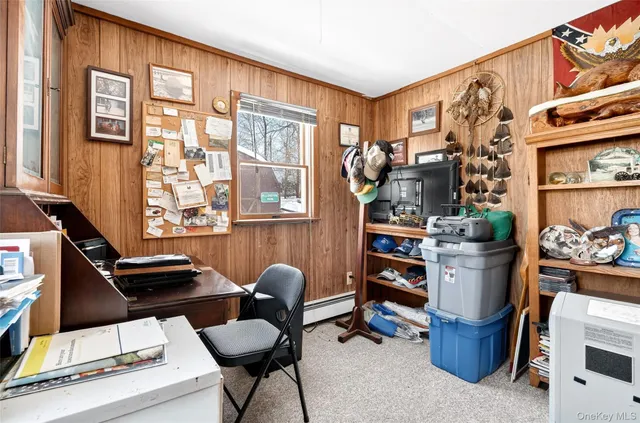 a room with furniture and a window