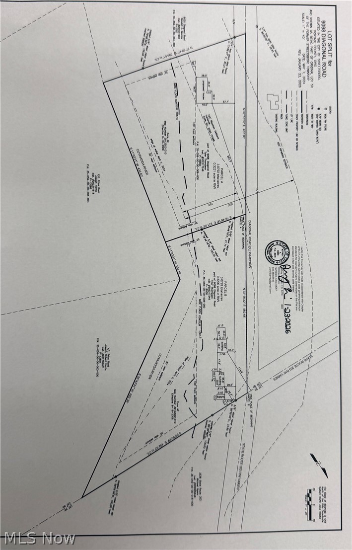 9098 Diagonal Road Streetsboro, OH 44241 - Photo 23 of 25 Plat Map. Illustrating the property boundaries, dimensions, and other relevant site features