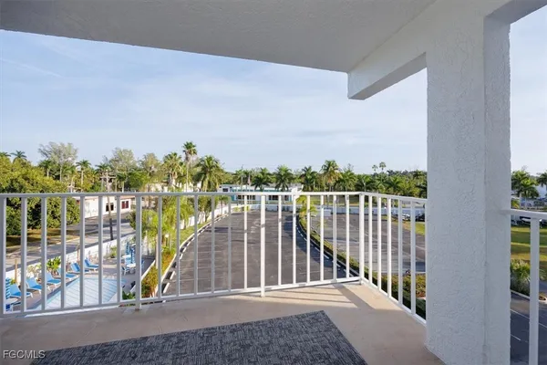 a view of a balcony