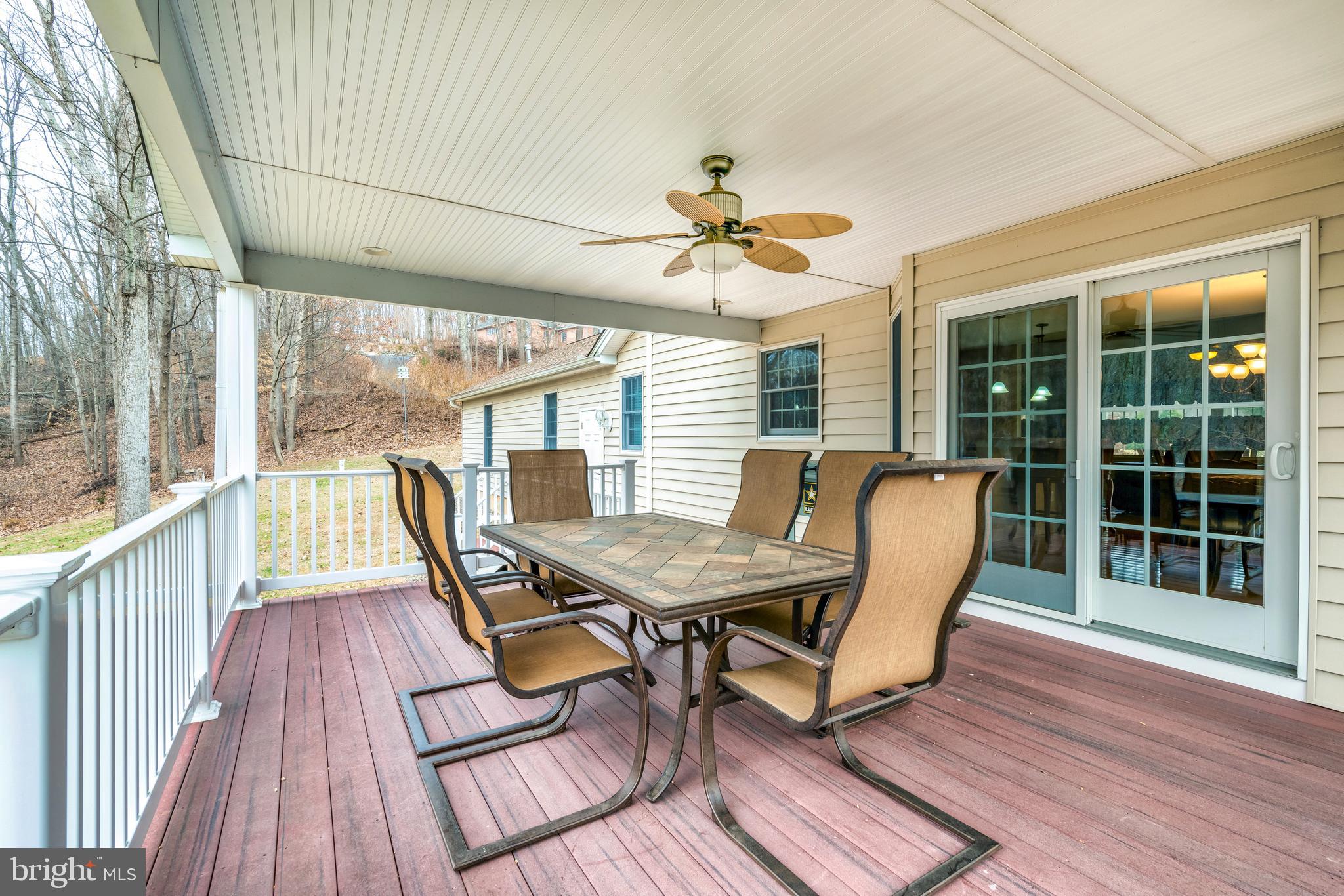 3630 Burkins Road Street, MD 21154 - Photo 38 of 41 Covered Deck overlooking the woods and stream