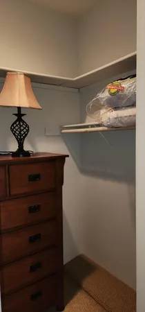 a close view of closet