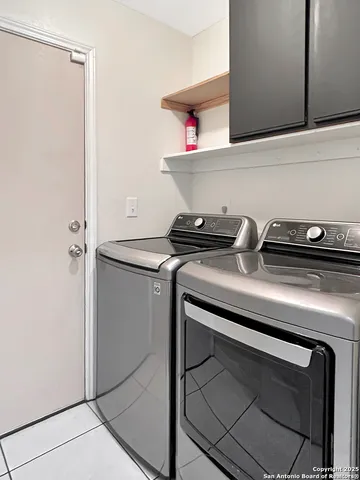 a close view of laundry room