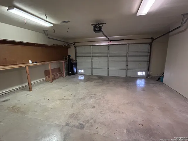 a view of a garage