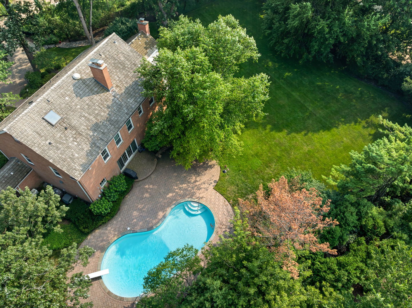 209 North Green Bay Road Lake Forest, IL 60045 - Photo 48 of 51 an aerial view of a house with a yard basket ball court and outdoor seating