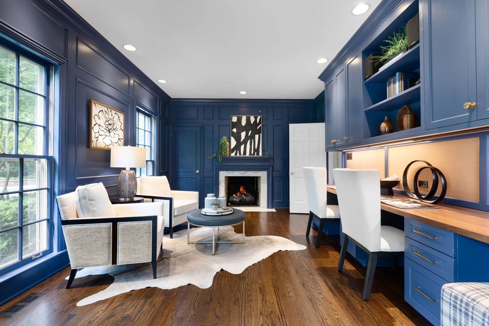 209 North Green Bay Road Lake Forest, IL 60045 - Photo 10 of 51 a living room with furniture and a fireplace