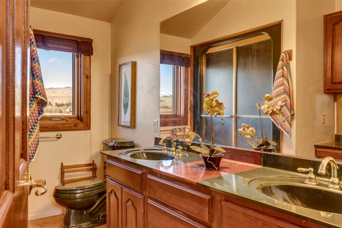 1528 Silver Heels Road Fairplay, CO 80440 - Photo 17 of 50 a bathroom with a sink and a mirror