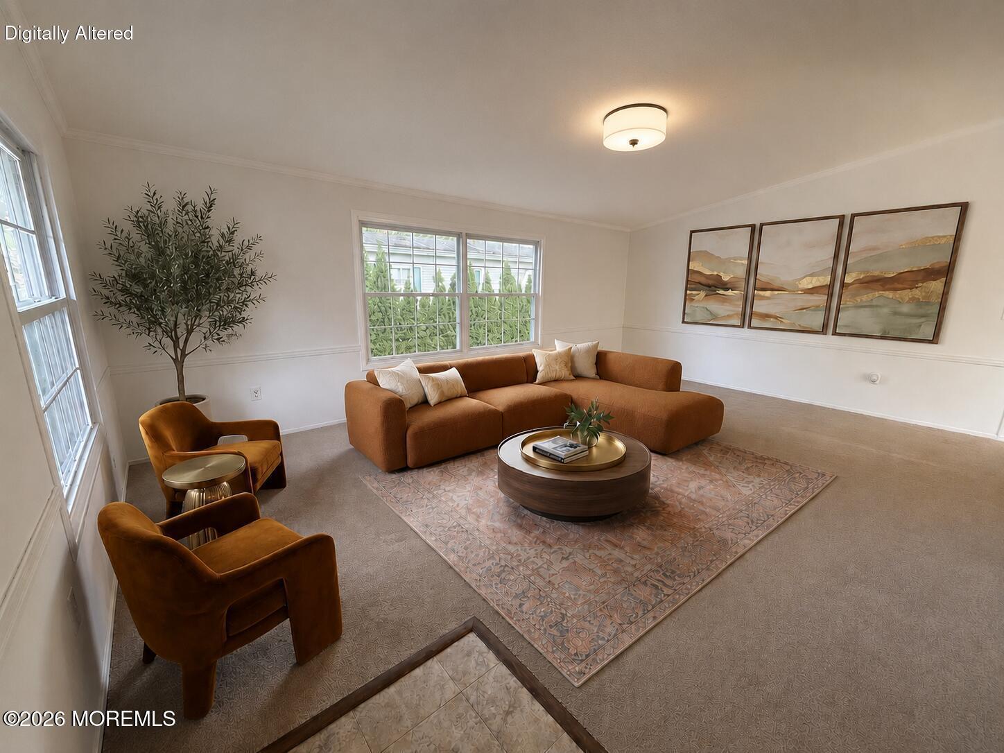 38 Village Road Morganville, NJ 07751 - Photo 5 of 26 Virtually Staged Living Room