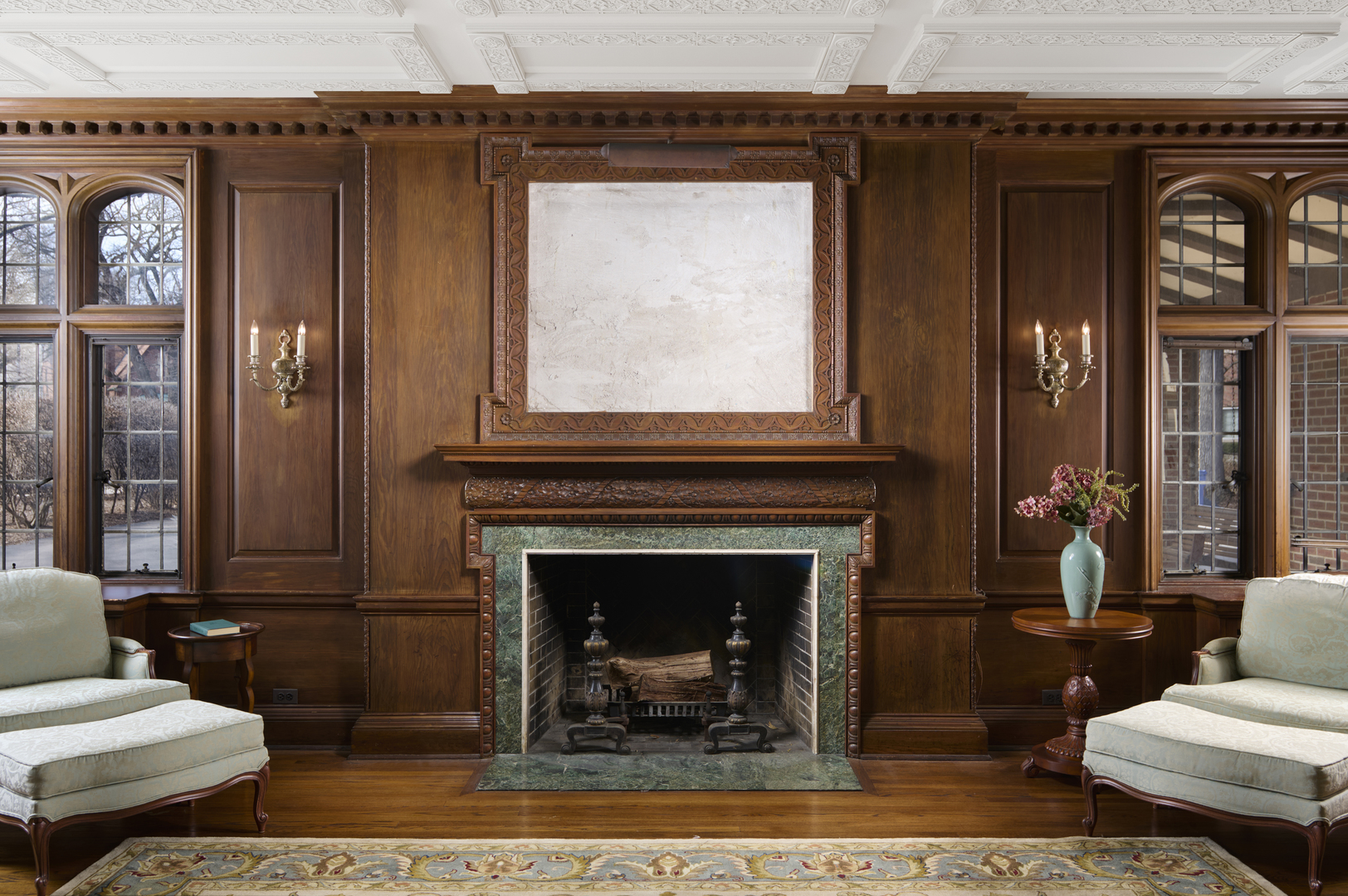 2122 West Hopkins Place Chicago, IL 60643 - Photo 15 of 36 a living room with furniture and a fireplace