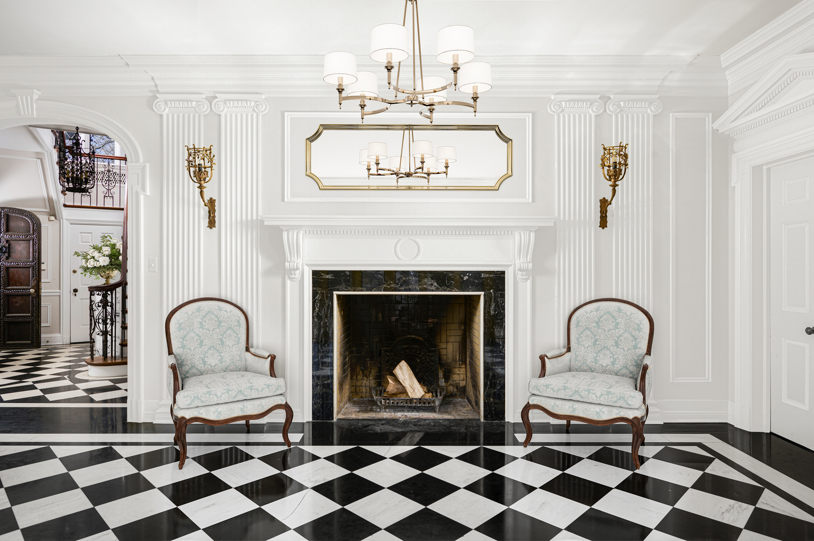 2122 West Hopkins Place Chicago, IL 60643 - Photo 8 of 36 a room with a fireplace and a rug