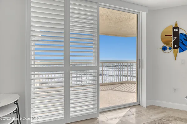 a view of a balcony