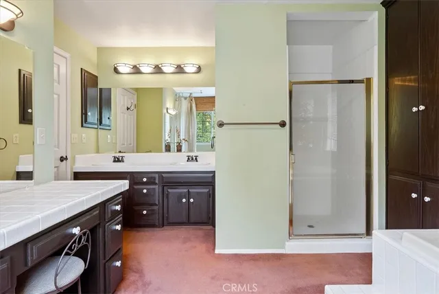 a bathroom with a sink and a tub