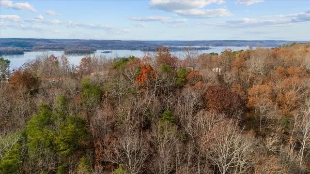 a view of lake and mountain
