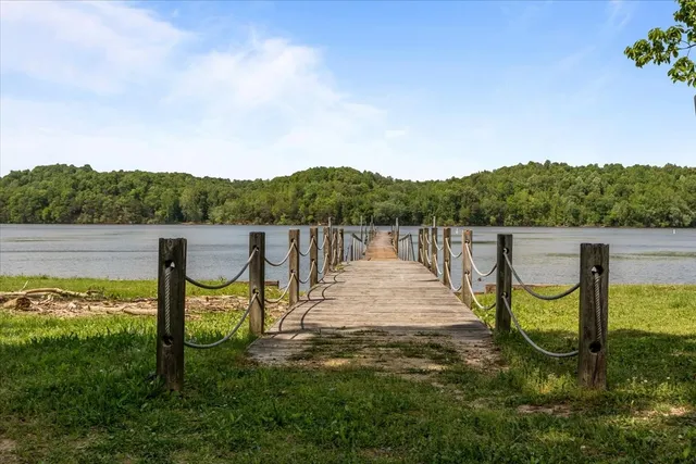 a view of a park with slide