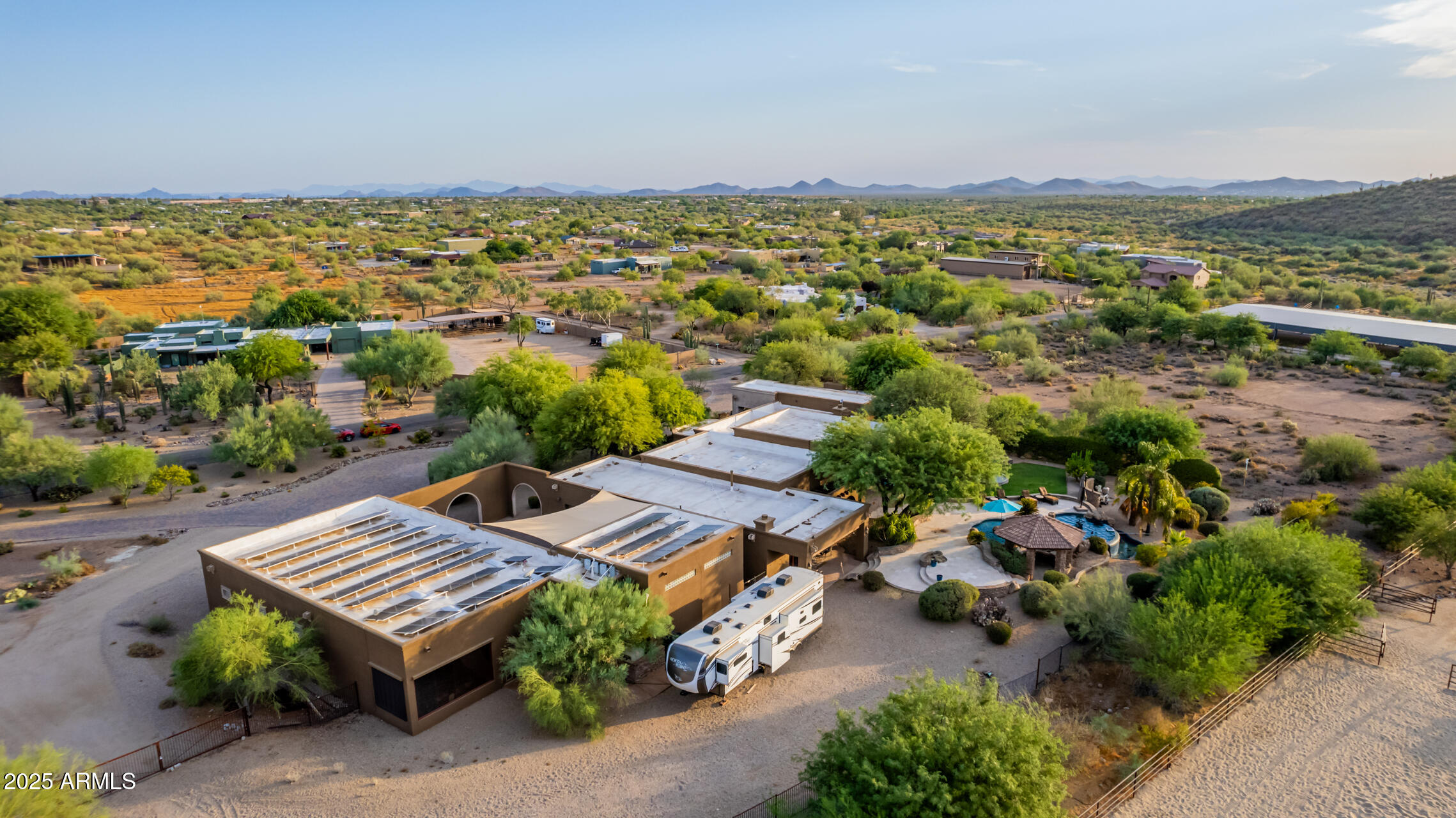 5100 East Cloud Road Cave Creek, AZ 85331 - Photo 41 of 43 an aerial view of a house with a garden