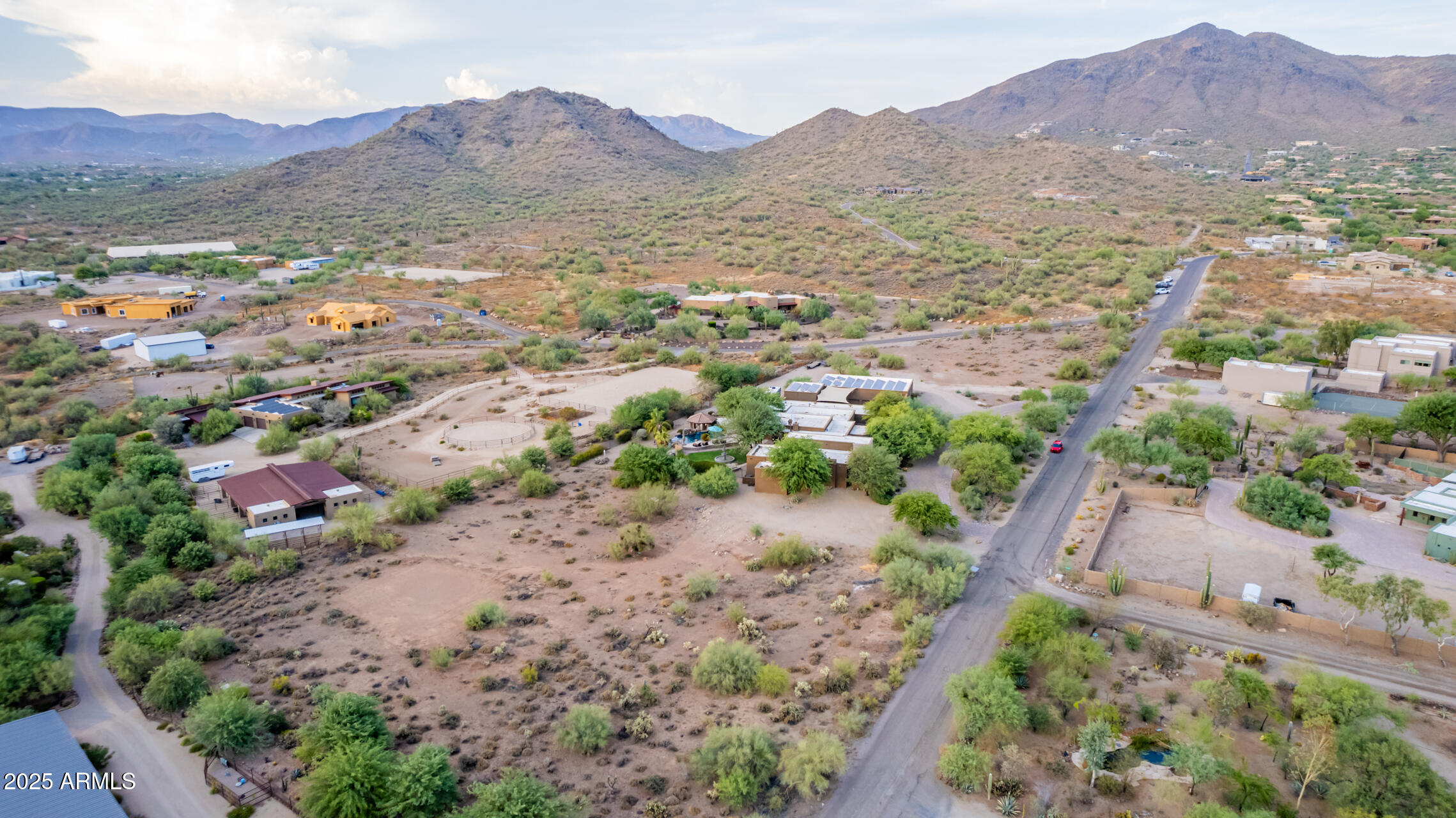 5100 East Cloud Road Cave Creek, AZ 85331 - Photo 42 of 43 an aerial view of residential house and sandy dunes