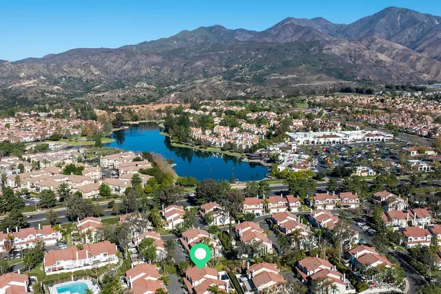 an aerial view of a city