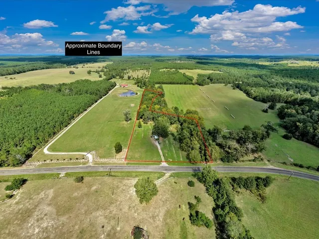 a view of a swimming pool with a yard