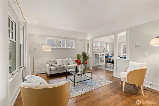 a living room with furniture and a couch