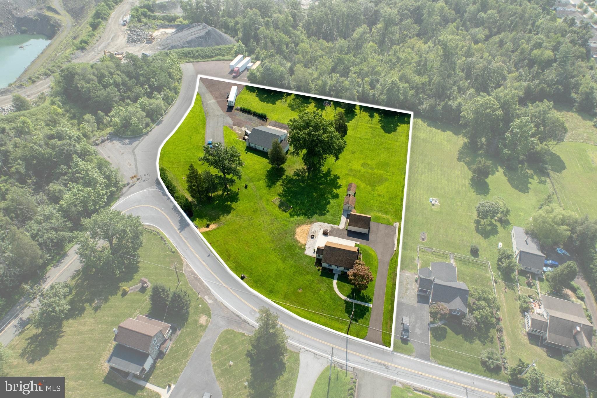 131 Squirrel Hollow Road Douglassville, PA 19518 - Photo 45 of 63 Aerial lot lines