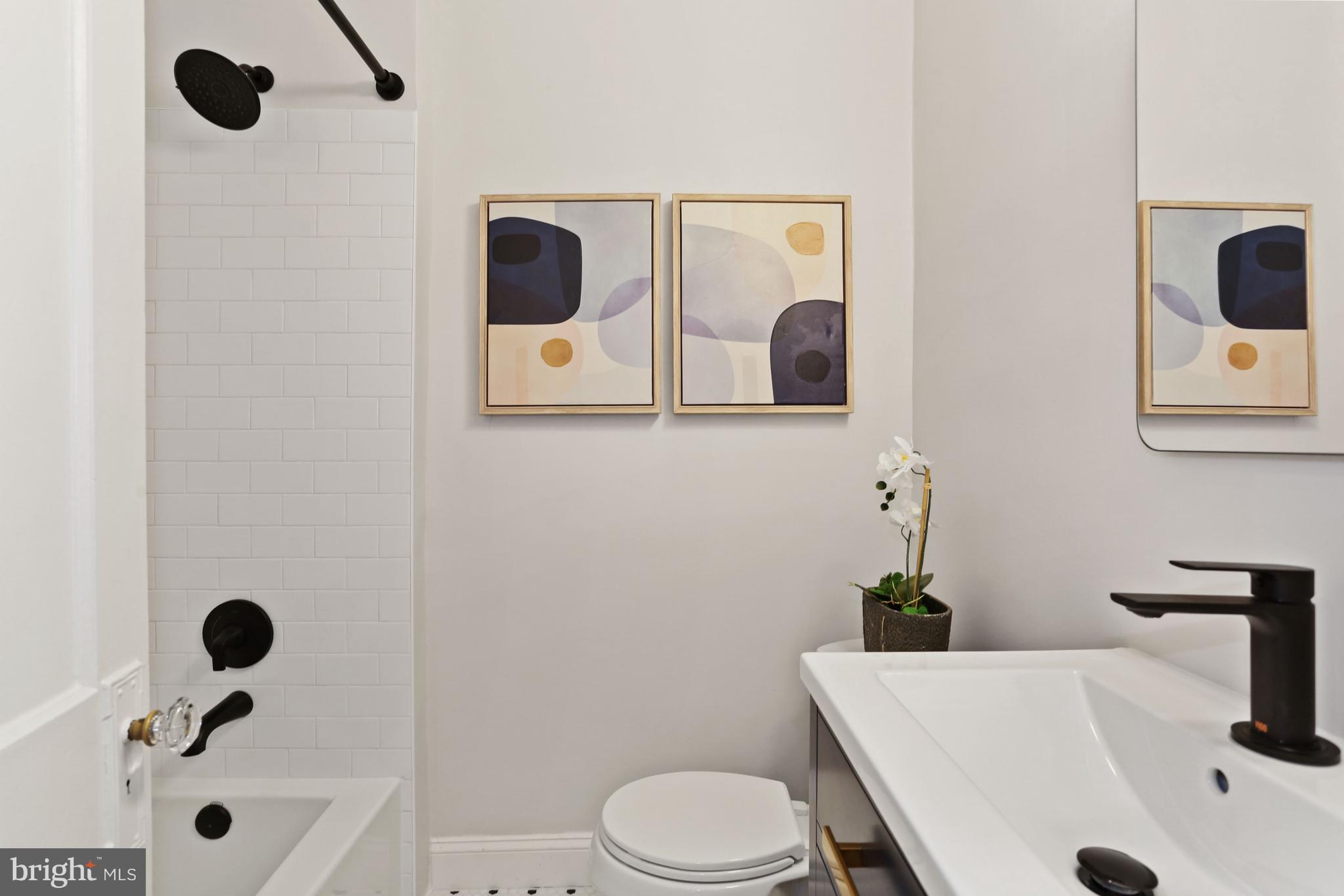 2325 37th Street Northwest, Unit 2 Washington, DC 20007 - Photo 14 of 39 Updated Bathroom