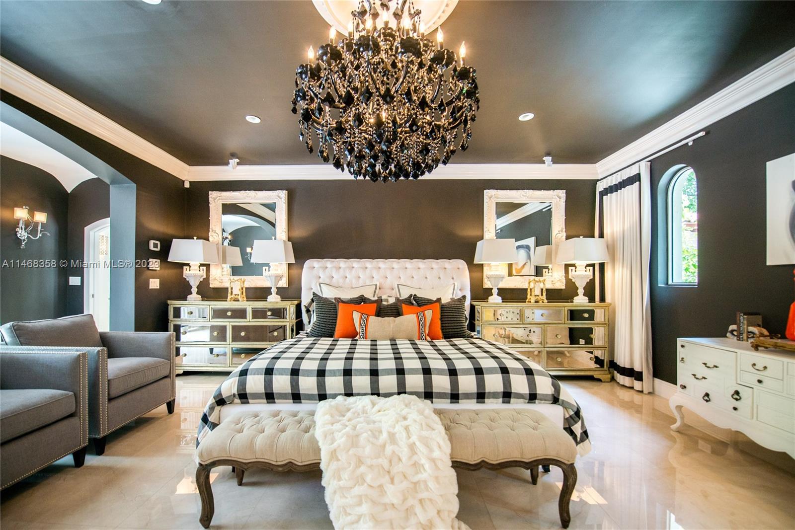 3500 Munroe Drive Coconut Grove, FL 33133 - Photo 24 of 54 a bedroom with furniture and a large mirror