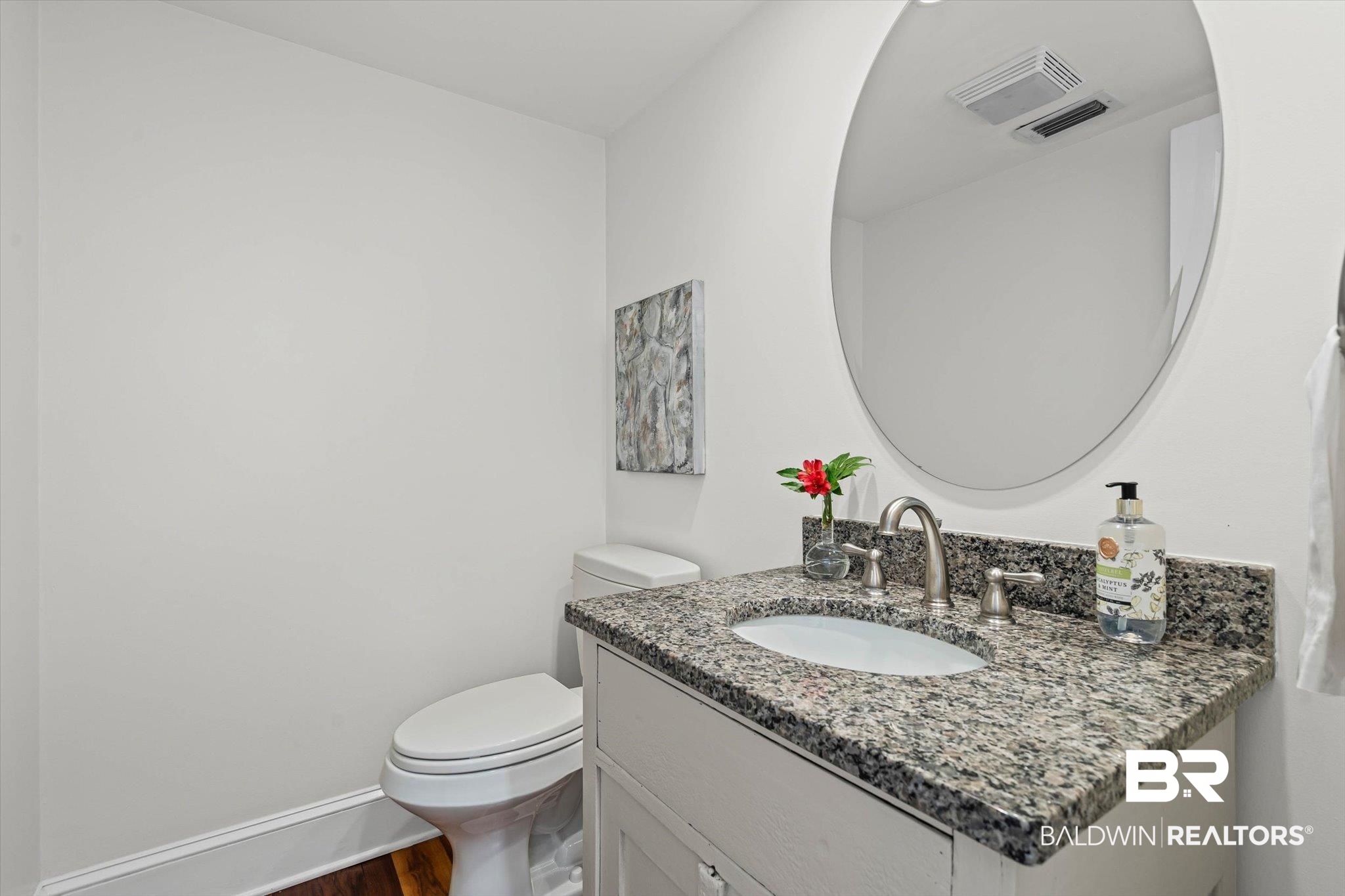 513 Spring Park Drive East Mobile, AL 36608 - Photo 17 of 44 Bathroom featuring vanity and dark wood-type flooring
