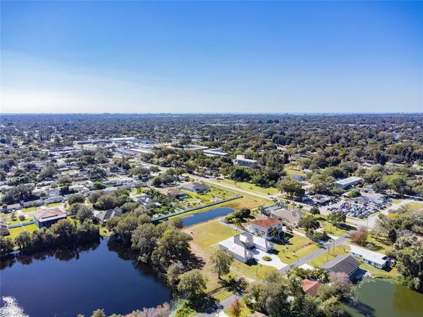 an aerial view of a city