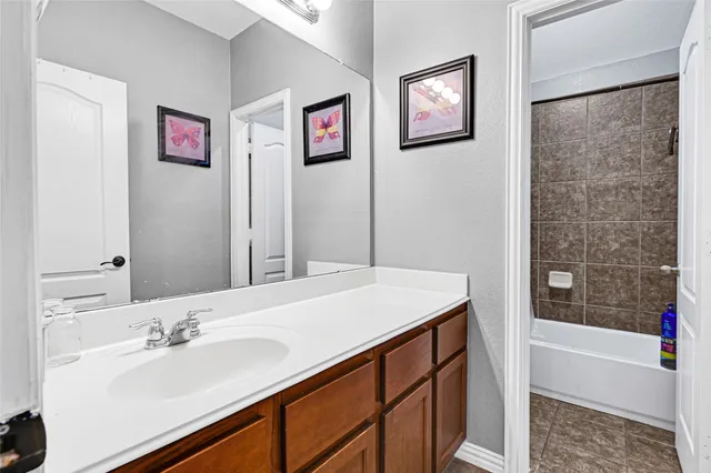 a bathroom with a sink and a bathtub