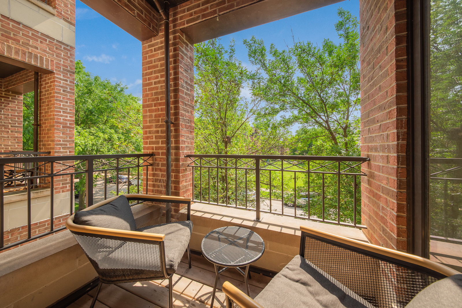 4029 South Ellis Avenue, Unit 3N Chicago, IL 60653 - Photo 18 of 19 a view of a balcony with chair and a potted plant