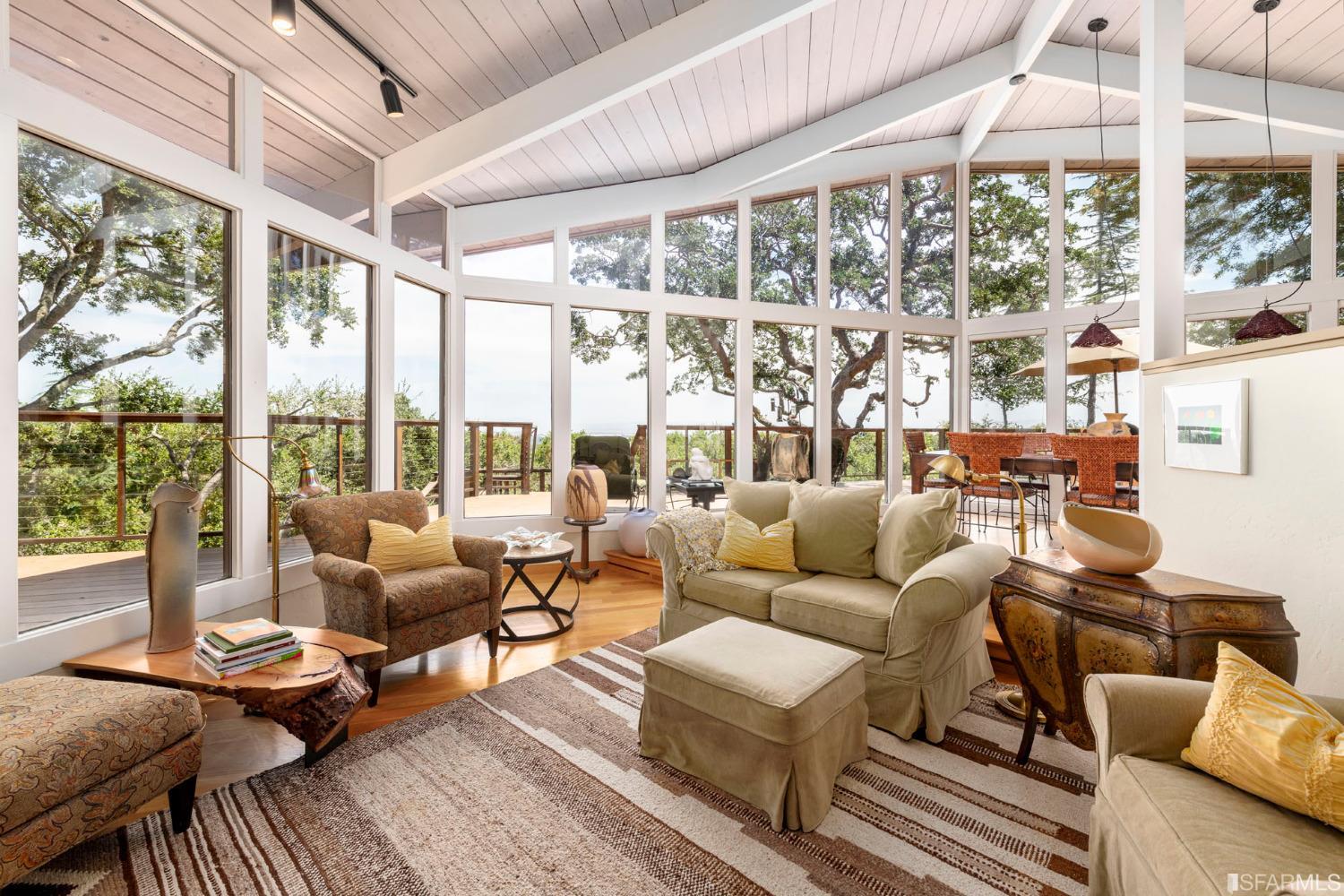 250 Hardwick Road Woodside, CA 94062 - Photo 17 of 50 a living room with furniture and a large window