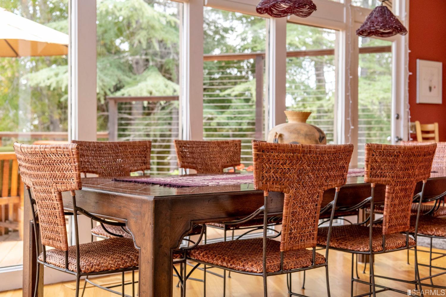 250 Hardwick Road Woodside, CA 94062 - Photo 23 of 50 a view of a dining room with furniture and windows