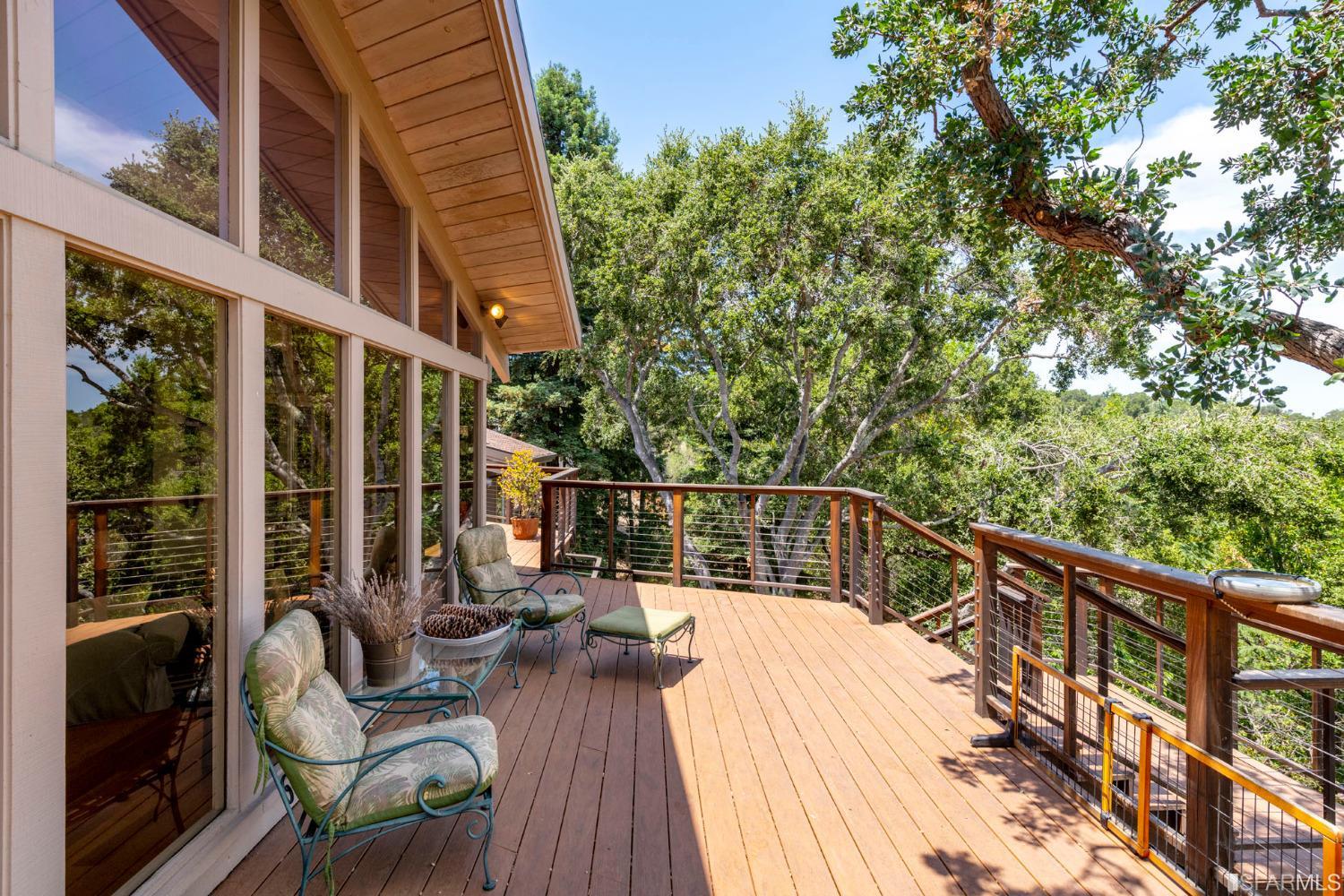 250 Hardwick Road Woodside, CA 94062 - Photo 30 of 50 a view of balcony with chairs