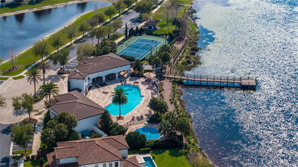 10950 Lemon Lake Boulevard Orlando, FL 32836 - Photo 49 of 53 an aerial view of a house with a garden and lake view