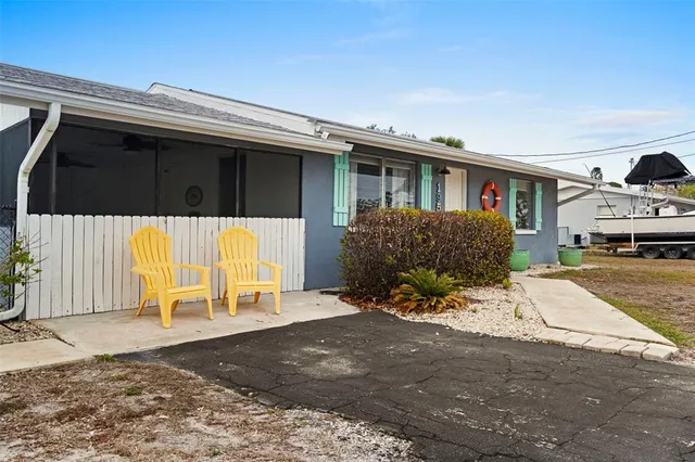 a view of a house with a patio
