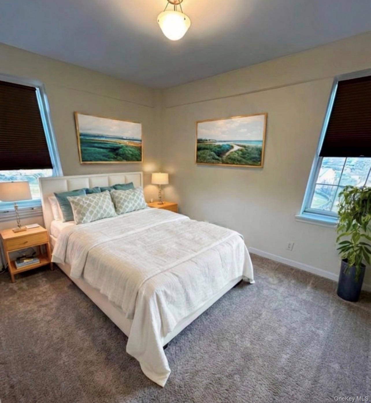 230 Pelham Road, Unit 6F New Rochelle, NY 10805 - Photo 5 of 29 a bedroom with a bed and a flat tv screen on dresser