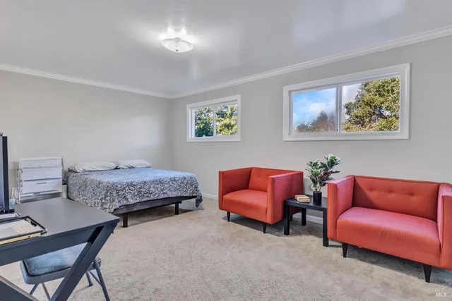 a living room with furniture and a couch