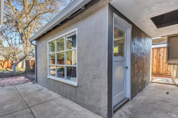 a view of front door of house
