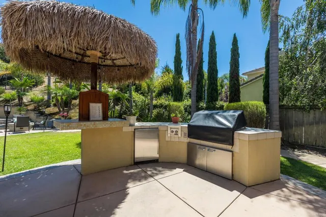 a view of a backyard with plants
