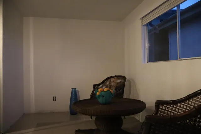 an empty room with a window