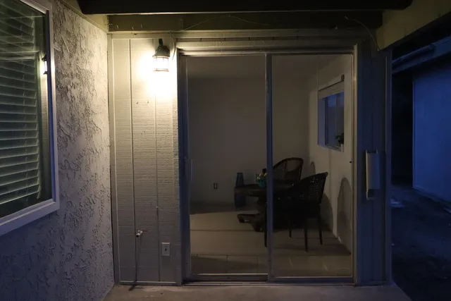 a view of front door