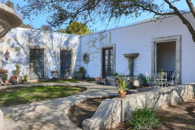 a view of a house with a patio